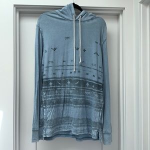 Men’s Blue and Black Patterned Hoodie